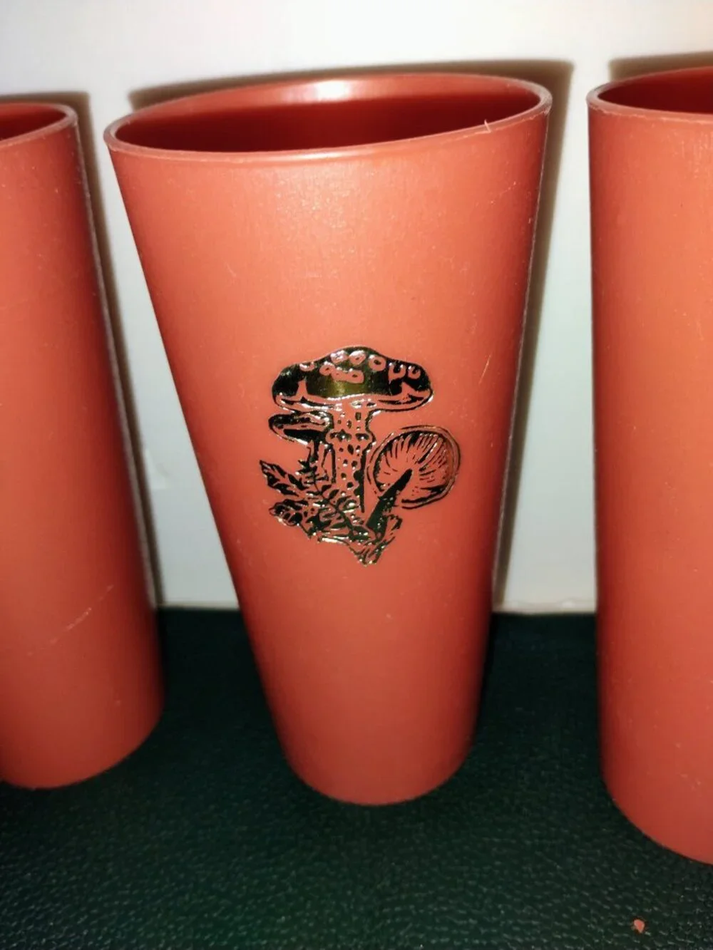 Vintage 1970s NASCO Magic Mushroom tumblers